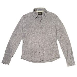 Scotch & Soda Men’s Long Sleeve Button Fitted Shirt Heathered Blue Size Medium
